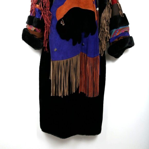 Where the Buffalo Roam Vintage Coat Cowgirl Western Southwestern Yellowstone - Picture 2 of 14